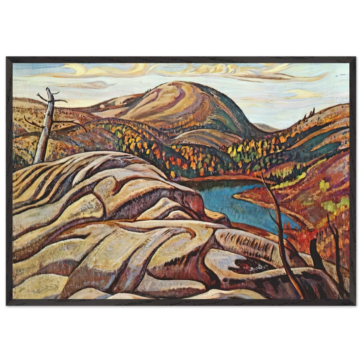 Nellie Lake - 1933 - AY Jackson 70x100 cm / 28x40 inches Framed Art Print – Black Wooden Frame
