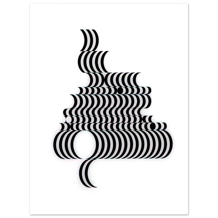 Bridget Riley - FRAGMENT 2 1965 75x100 cm / 30x40inches Fine Art Poster