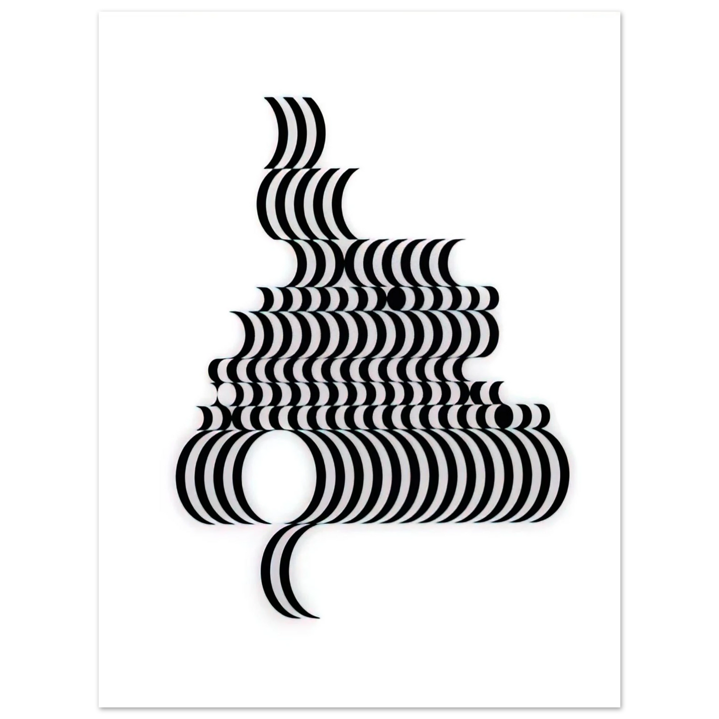 Bridget Riley - FRAGMENT 2 1965 75x100 cm / 30x40inches Fine Art Poster