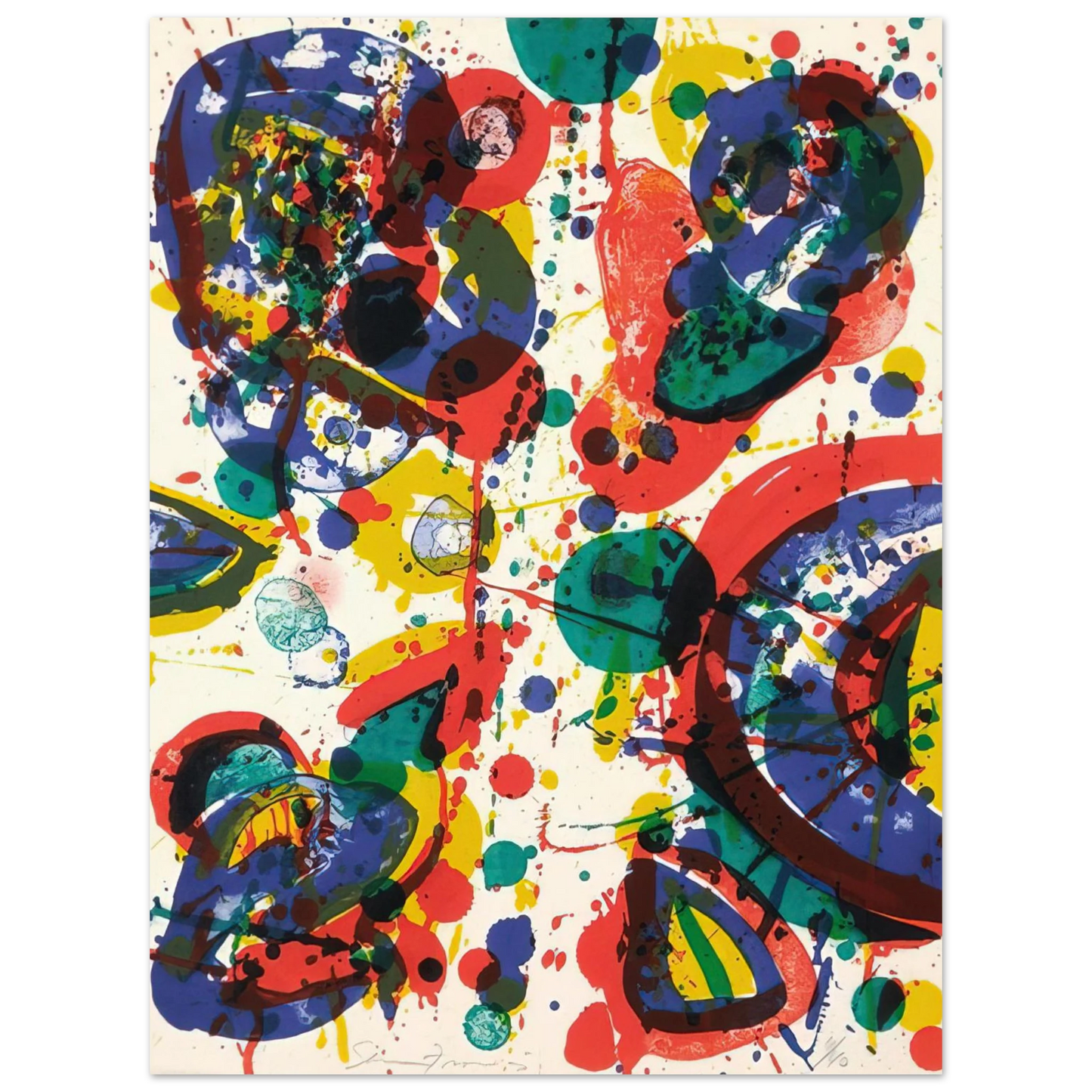Sam Francis - Firework 75x100 cm / 30x40inches Fine Art Poster