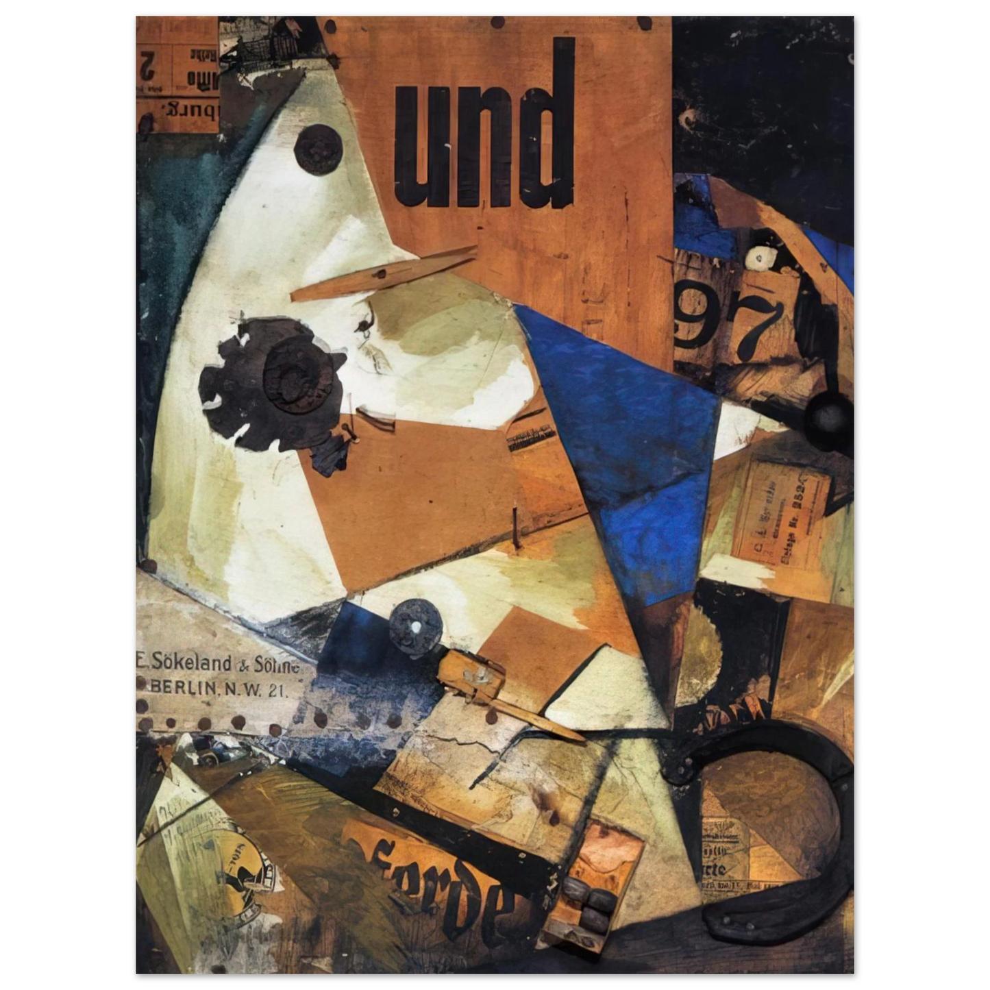 Kurt Schwitters - THE AND PICTURE 1919 75x100 cm / 30x40inches Fine Art Poster
