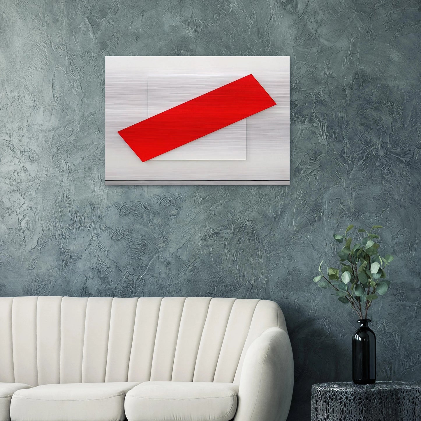 Red Diagonal - Ellsworth Kelly Brushed Aluminum Print - 70x100 cm / 28x40 inches | Ellsworth Kelly Aluminum Print | Ellsworth Kelly Prints
