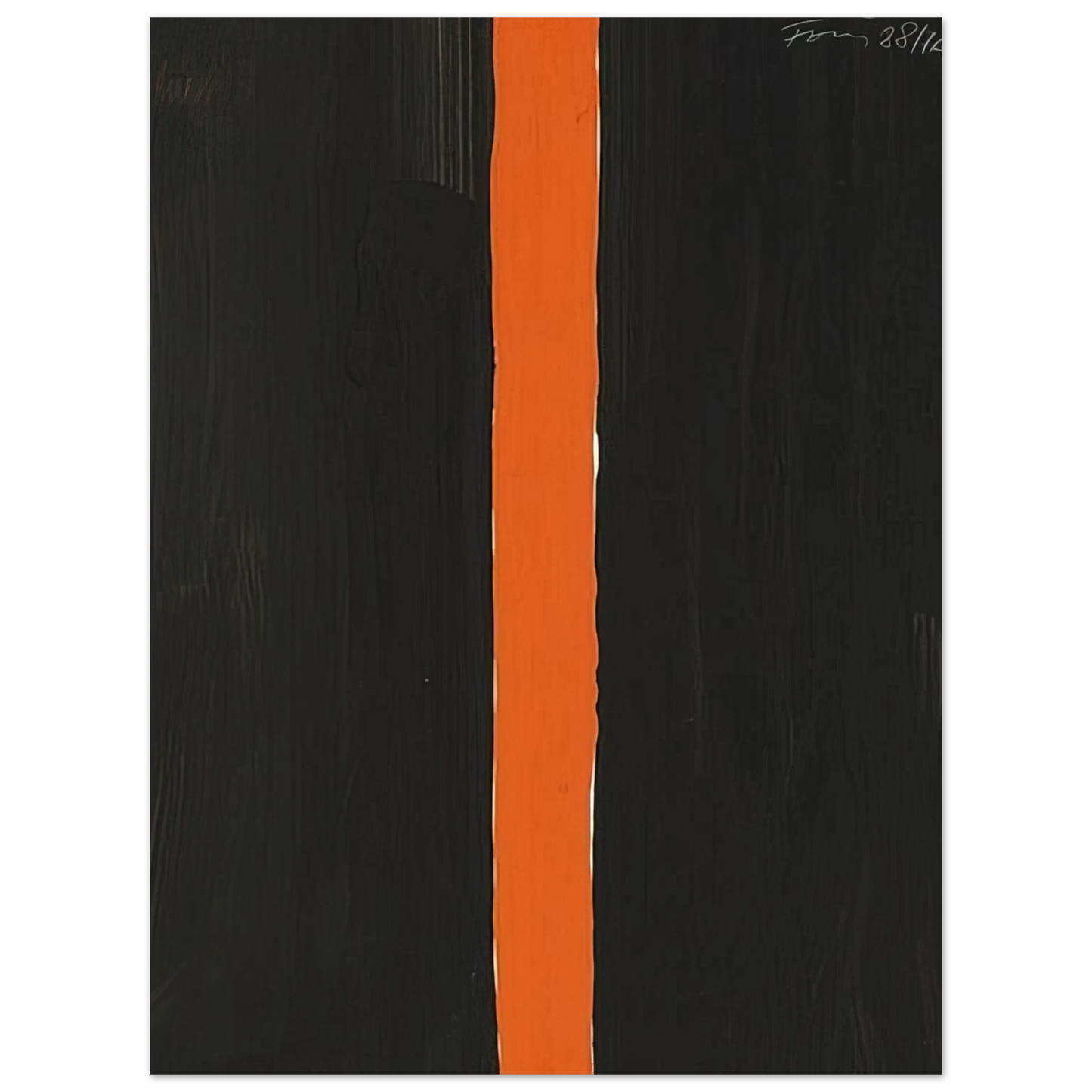 Gunther Forg - Untitled Black and Orange - 1988 75x100 cm / 30x40inches Fine Art Poster