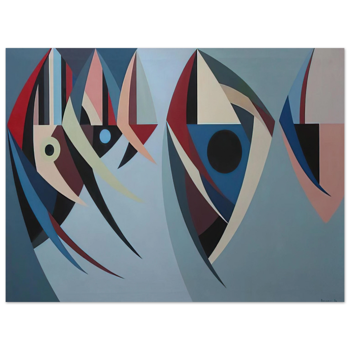 Karl Benjamin - Untitled - 1956 75x100 cm / 30x40inches Fine Art Poster