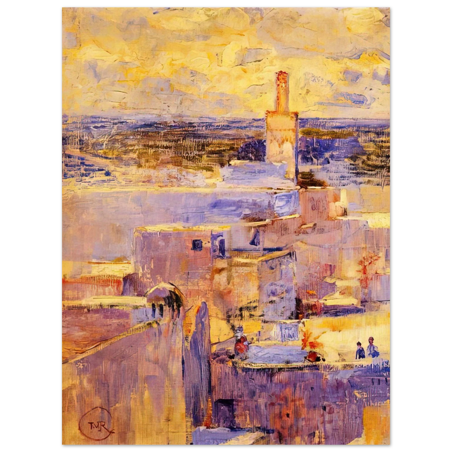 Theo van Rysselberghe - VIEW OF MEKNES MOROCCO 75x100 cm / 30x40inches Fine Art Poster