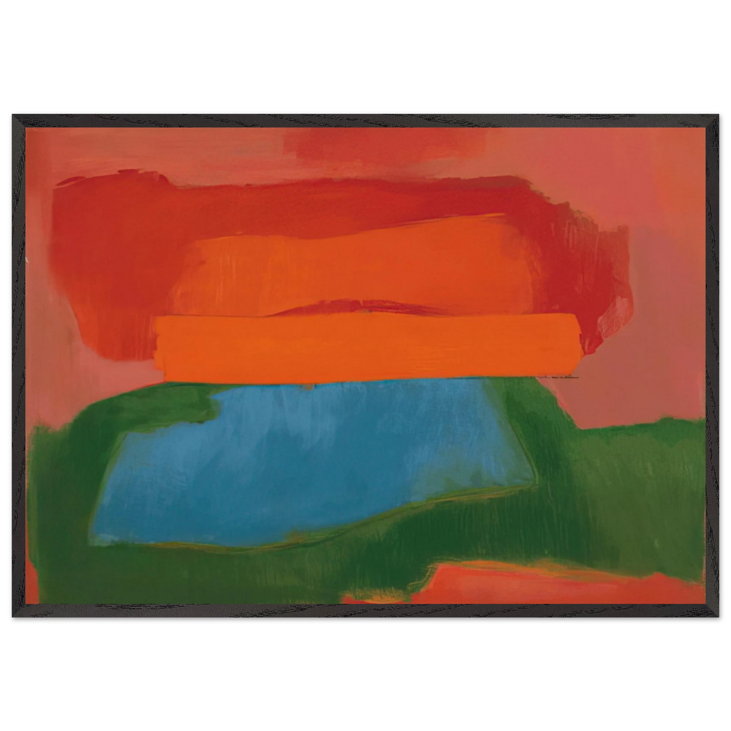 NUMBER 2 1967 - Esteban Vicente 70x100 cm / 28x40 inches Framed Art Print – Black Wooden Frame