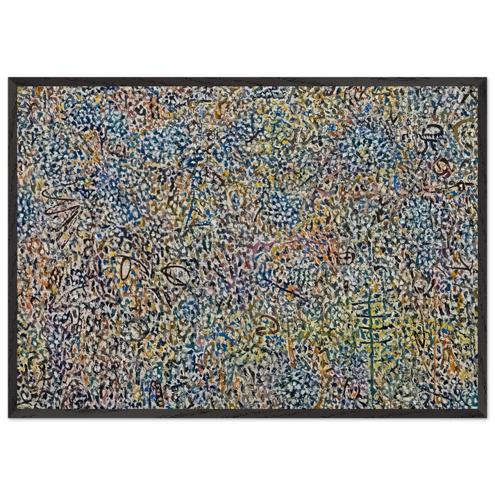 Presence Amaranth Garden - 1974 - Richard Pousette-Dart 70x100 cm / 28x40 inches Framed Art Print – Black Wooden Frame