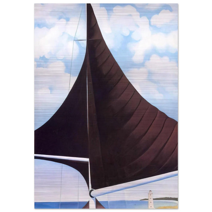 Brown Sail, Wing on Wing, Nassau - Georgia O'Keeffe Brushed Aluminum Print - 70x100 cm / 28x40 inches | Georgia O'Keeffe Aluminum Print | Georgia O'Keeffe Prints