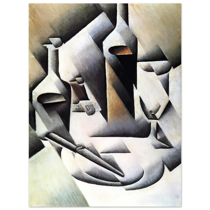 Juan Gris - BOTTLES AND KNIFE 1912 75x100 cm / 30x40inches Fine Art Poster