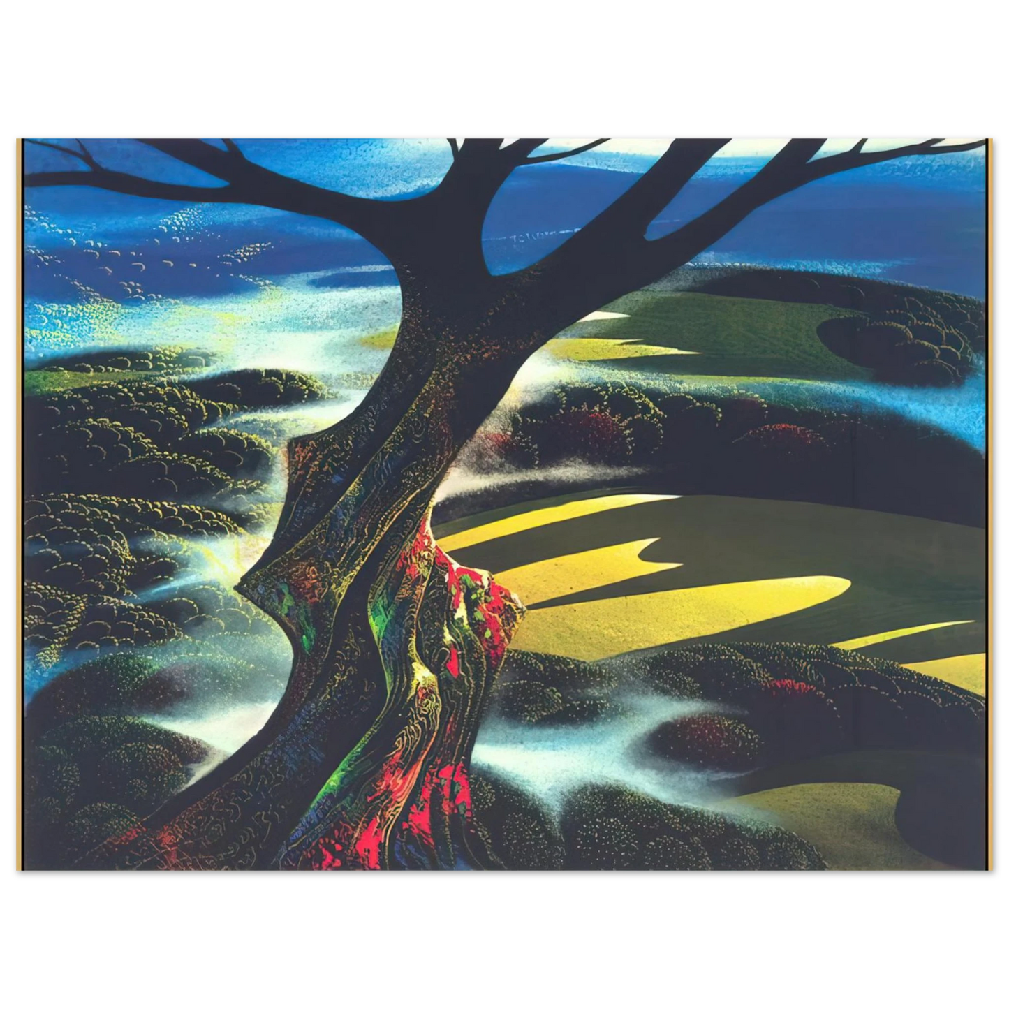Eyvind Earle - Autumn Shadows 75x100 cm / 30x40inches Fine Art Poster