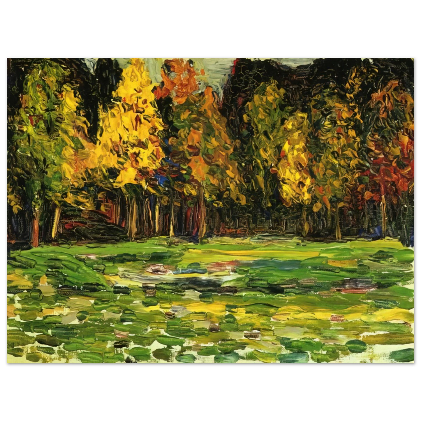 Wassily Kandinsky - FOREST EDGE 75x100 cm / 30x40inches Fine Art Poster