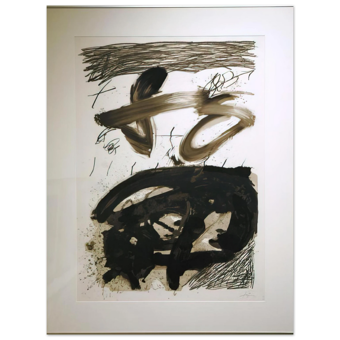 Antoni Tapies - CALLIGRAPHIQUE 1987 75x100 cm / 30x40inches Fine Art Poster