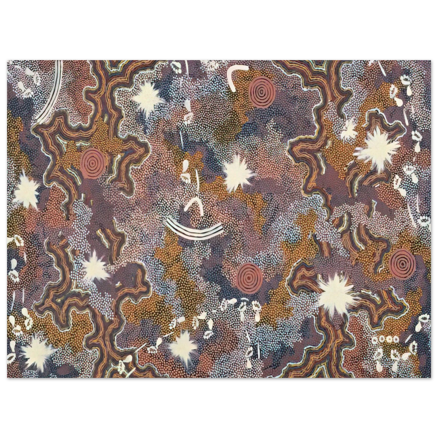Clifford Possum Tjapaltjarri - Ngarlu Red Hill - 1990 75x100 cm / 30x40inches Fine Art Poster