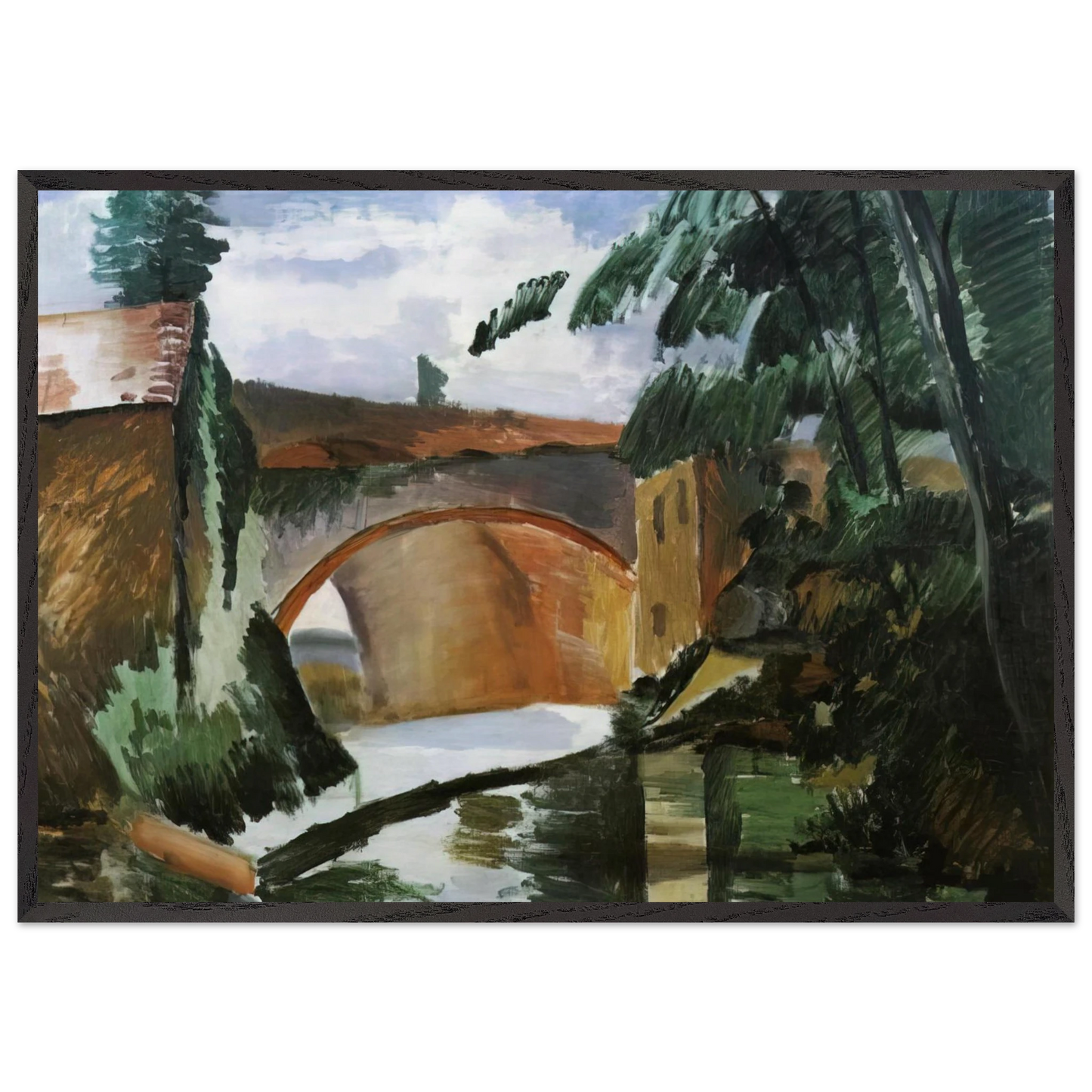 THE RIVER 1912 - Andre Derain 70x100 cm / 28x40 inches Framed Art Print – Black Wooden Frame