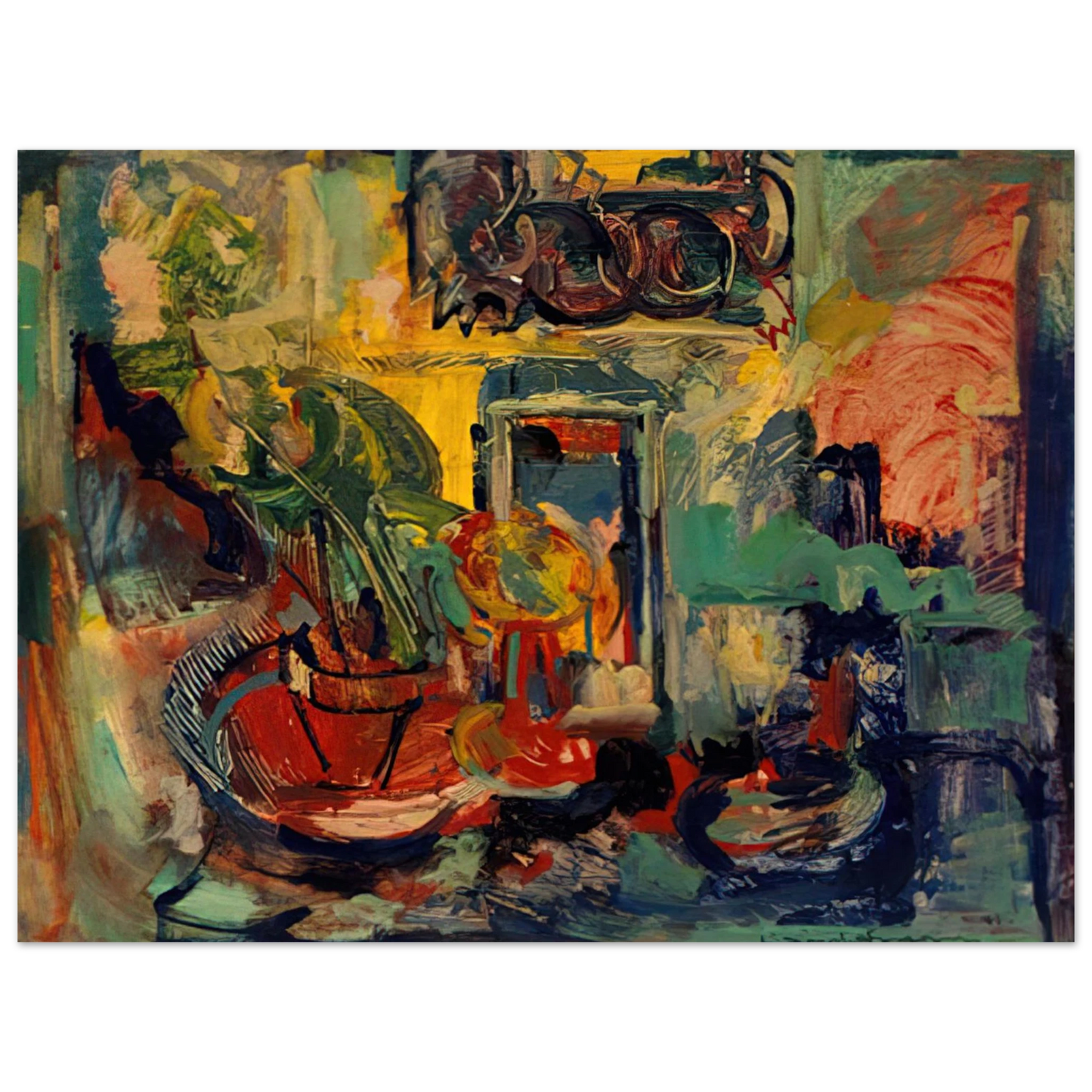 Hans Hofmann - Still Life Interior 75x100 cm / 30x40inches Fine Art Poster