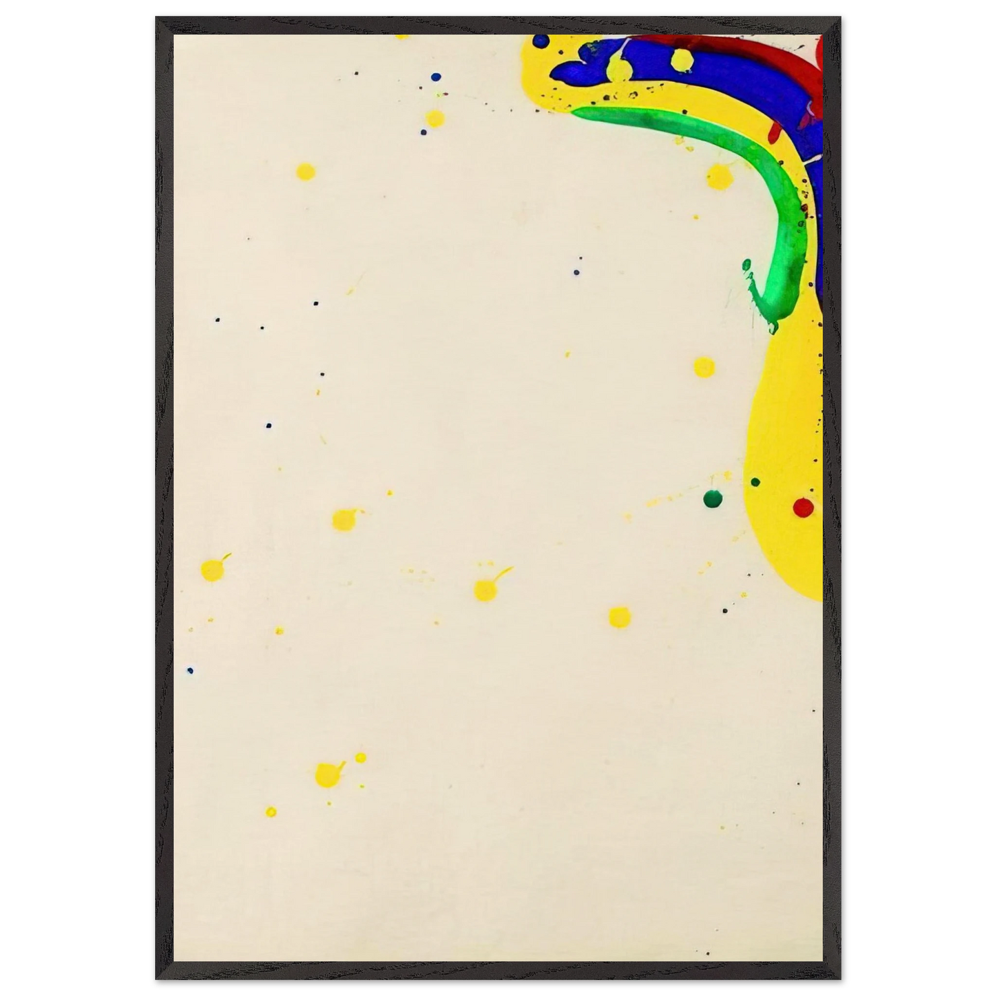 Untitled SF64-062 - Sam Francis 70x100 cm / 28x40 inches Framed Art Print – Black Wooden Frame