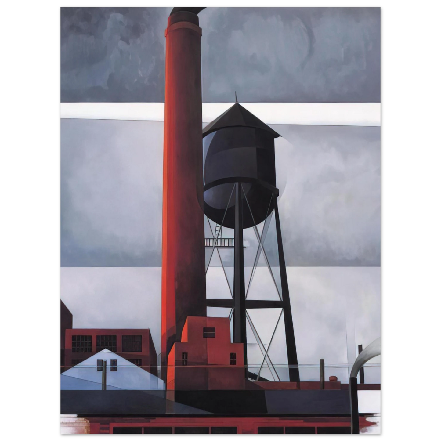 Charles Demuth - Chimney and Water Tower - 1931 75x100 cm / 30x40inches Fine Art Poster