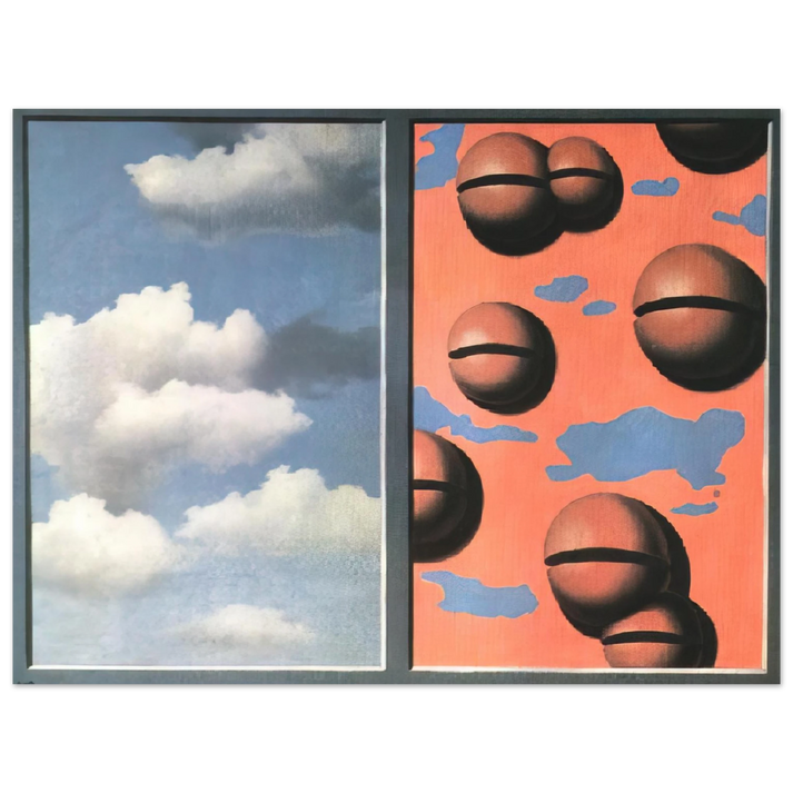 Rene Magritte - PINK BELLES TATTERED SKIES 1930 75x100 cm / 30x40inches Fine Art Poster