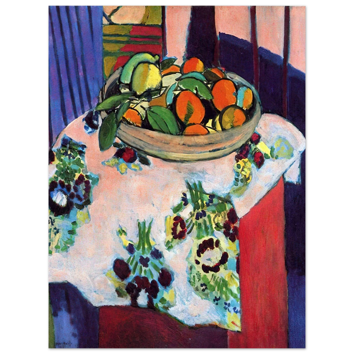 Henri Matisse - BASKET WITH ORANGES 1913 75x100 cm / 30x40inches Fine Art Poster