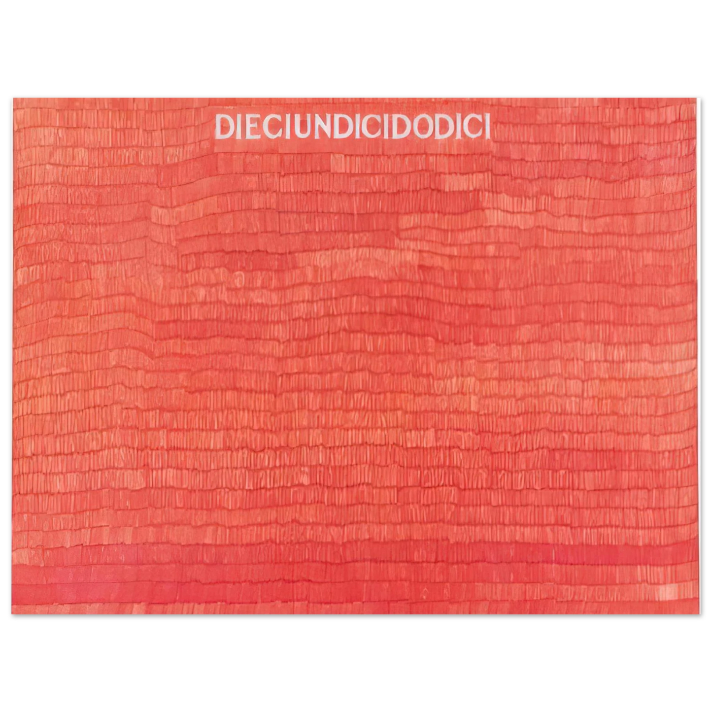 Alighiero Boetti - DIECIUNDICIDODICI 1980 75x100 cm / 30x40inches Fine Art Poster