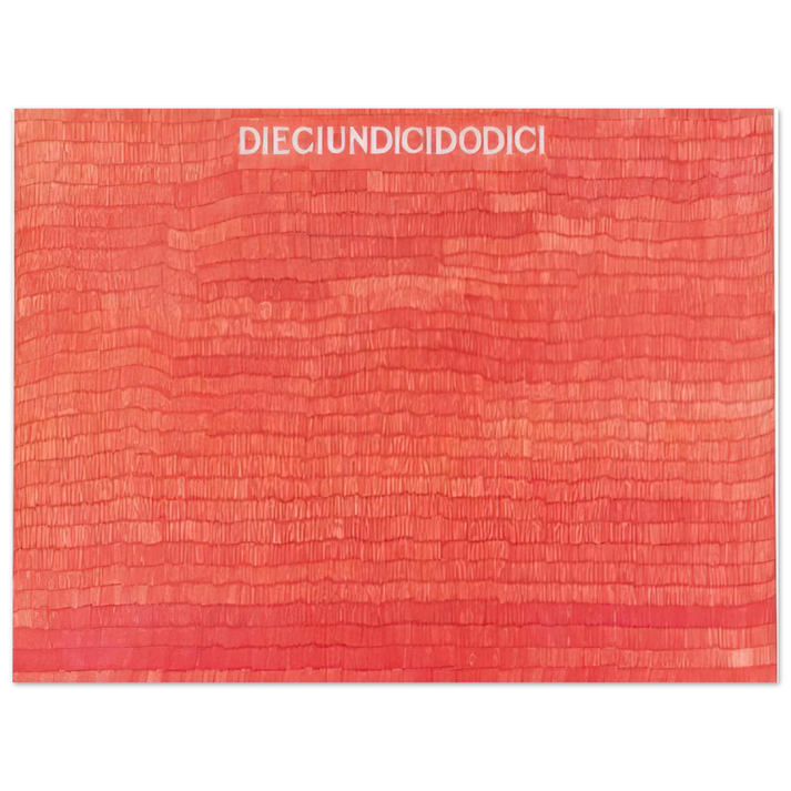 Alighiero Boetti - DIECIUNDICIDODICI 1980 75x100 cm / 30x40inches Fine Art Poster