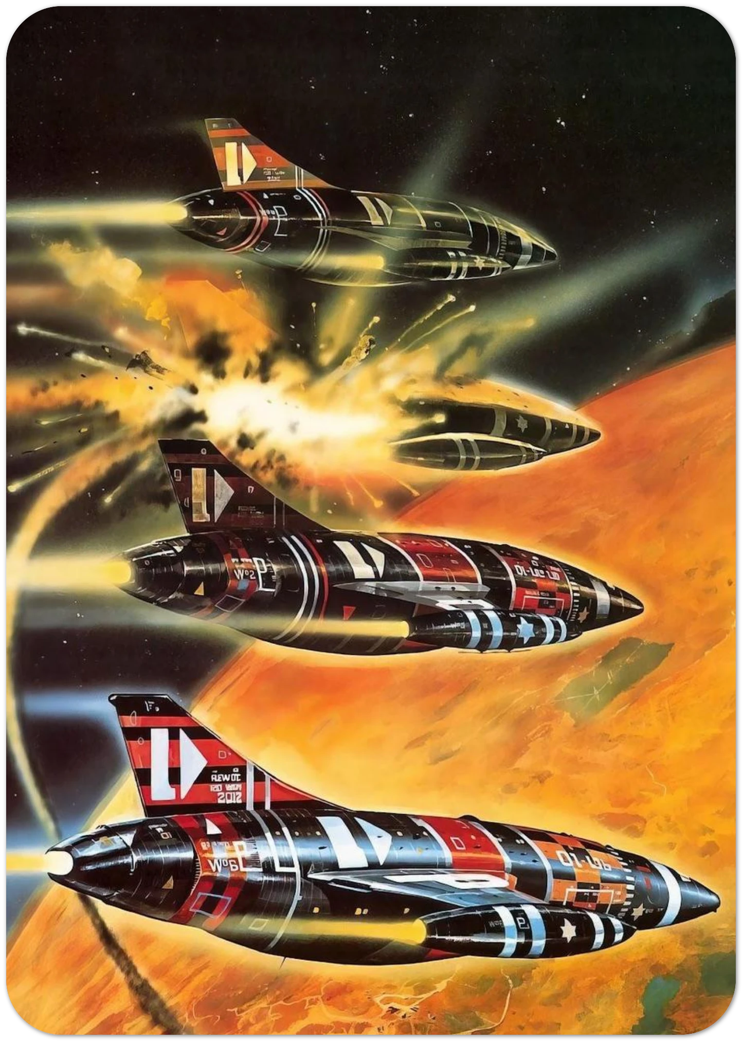 Chris Foss By Chris Foss Pack of 10 Post Cards | Chris Foss Post Cards | A6 (10.5 x 14.8 cm) - 4.1 x 5.8 inches