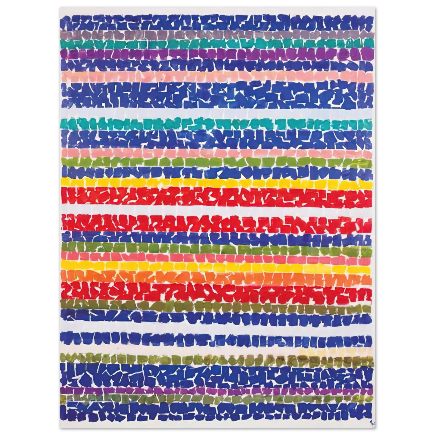 Alma Woodsey Thomas - AIR VIEW OF A SPRING NURSERY 1966 75x100 cm / 30x40inches Fine Art Poster