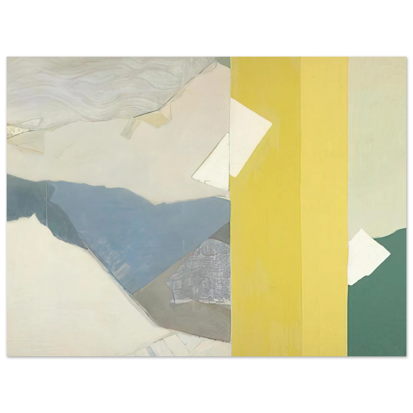 Kenzo Okada - Three Whites - 1963 75x100 cm / 30x40inches Fine Art Poster