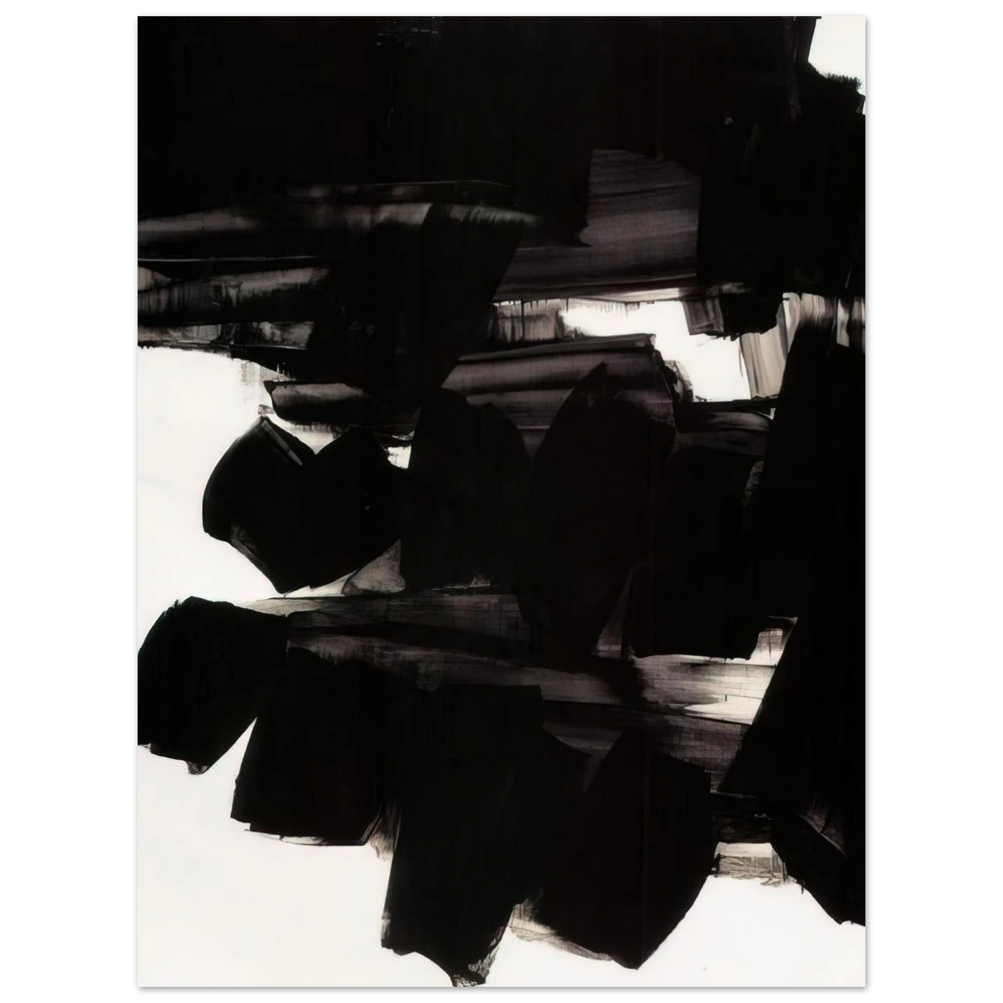 Pierre Soulages - Peinture 260 x 202 cm, 19 juin 1963 - 1963 75x100 cm / 30x40inches Fine Art Poster