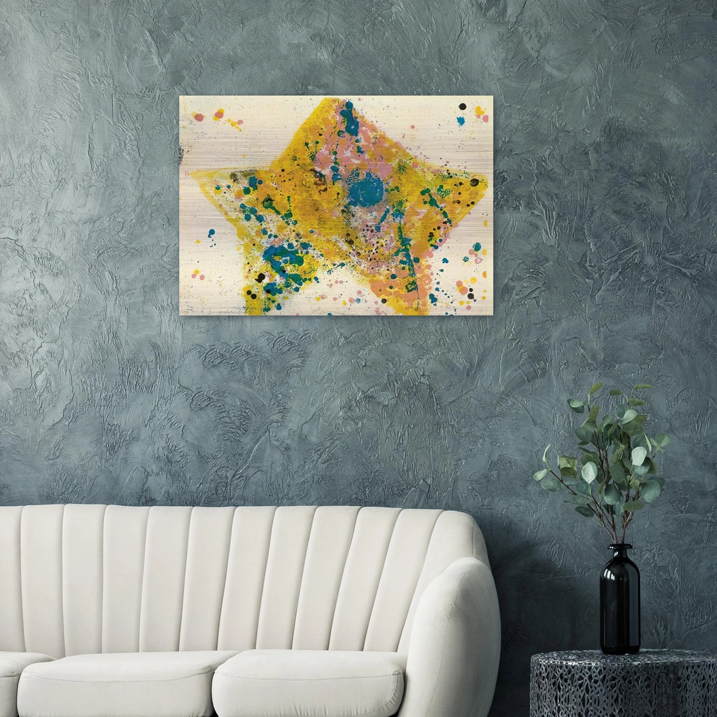 Star - Sam Francis Brushed Aluminum Print - 70x100 cm / 28x40 inches | Sam Francis Aluminum Print | Sam Francis Prints