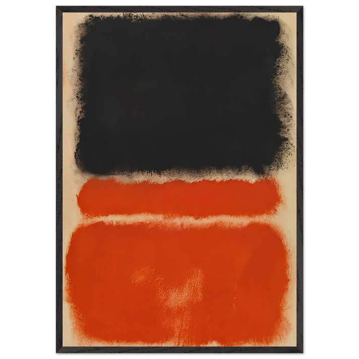Red - 1968 - Mark Rothko 70x100 cm / 28x40 inches Framed Art Print – Black Wooden Frame