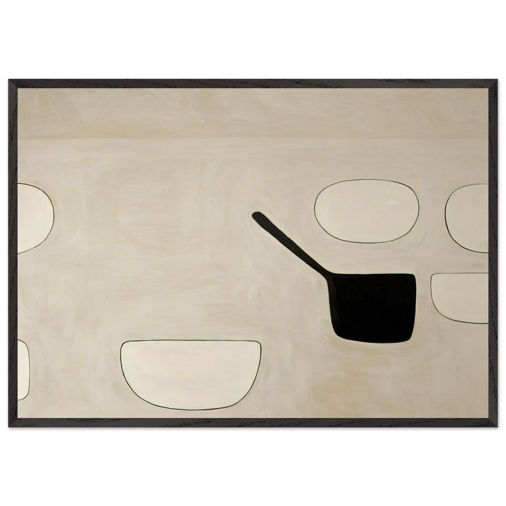 Six Open Forms - 1971 - William Scott 70x100 cm / 28x40 inches Framed Art Print – Black Wooden Frame