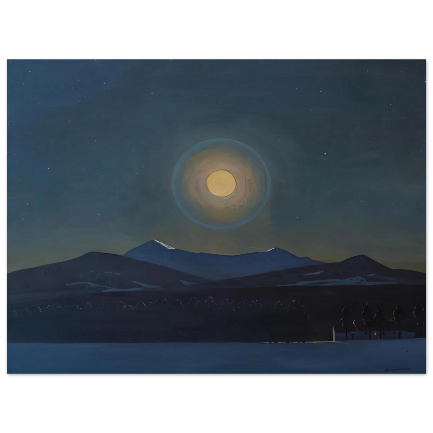 Rockwell Kent - Moonlight, Winter 75x100 cm / 30x40inches Fine Art Poster