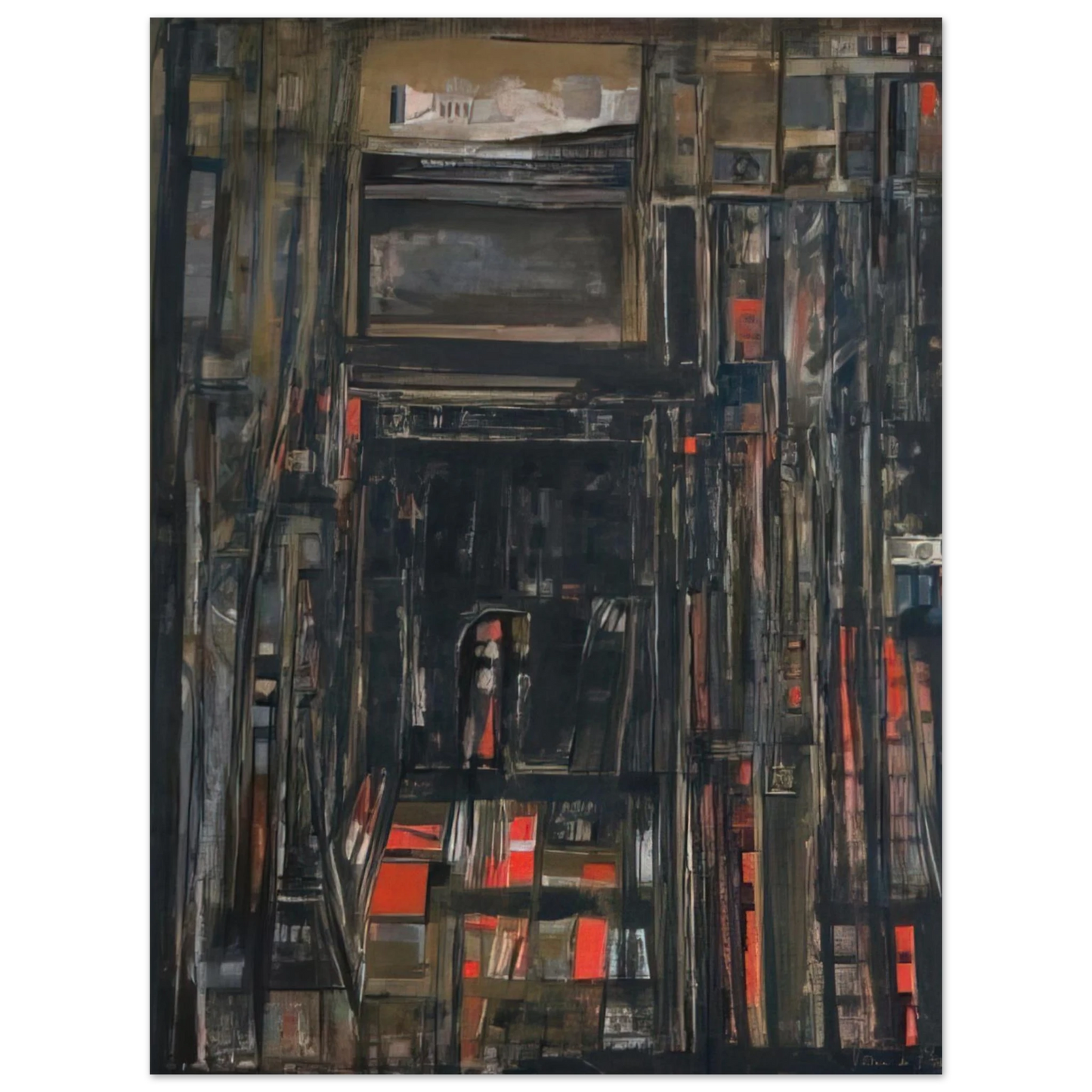 Maria Helena Vieira da Silva - Le theatre PIrandello - 1976 75x100 cm / 30x40inches Fine Art Poster