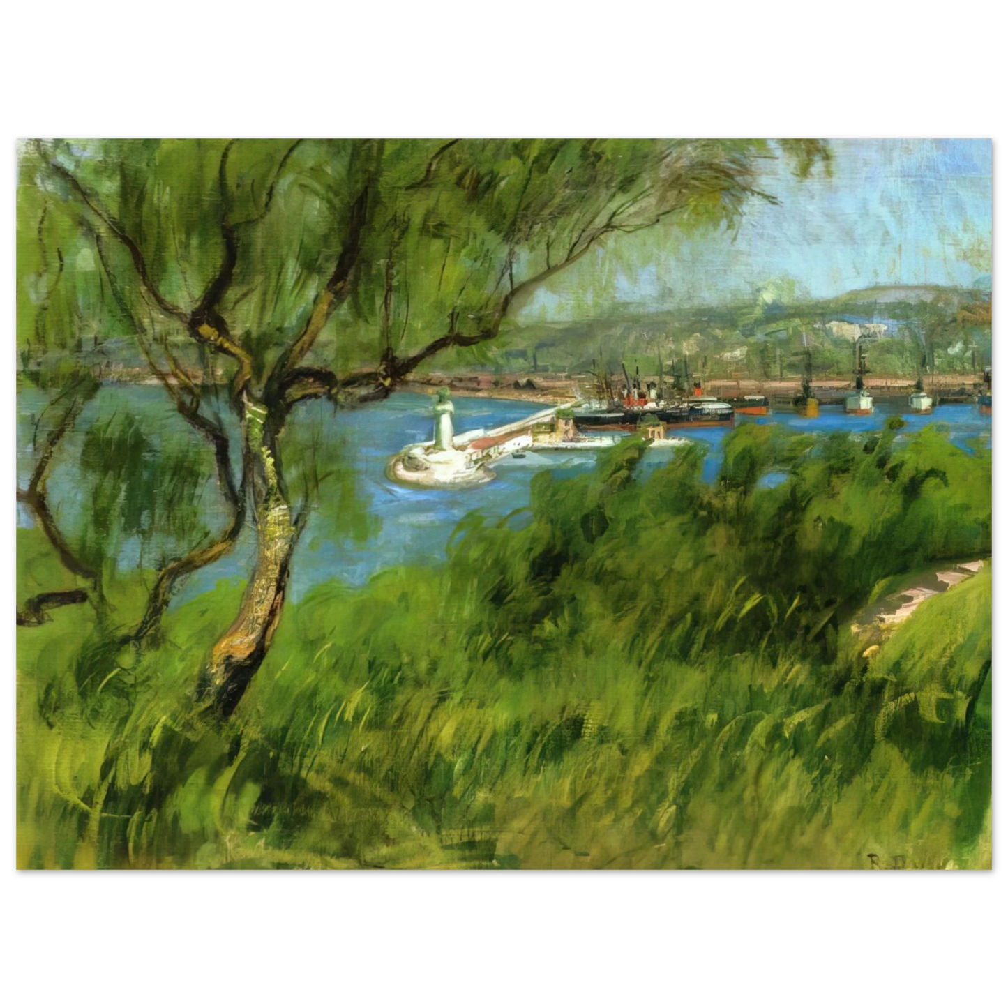 Raoul Dufy - VIEW OF A PORT 75x100 cm / 30x40inches Fine Art Poster