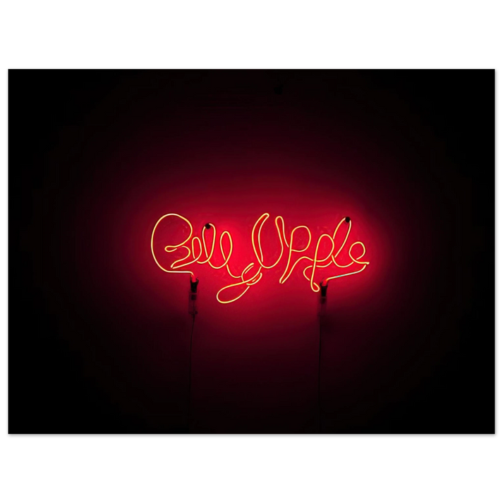 Billy Apple - Neon Signature Red - 1967 75x100 cm / 30x40inches Fine Art Poster