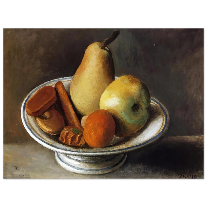 Pablo Picasso - Fruit Bowl with Fruit - 1918 75x100 cm / 30x40inches Fine Art Poster