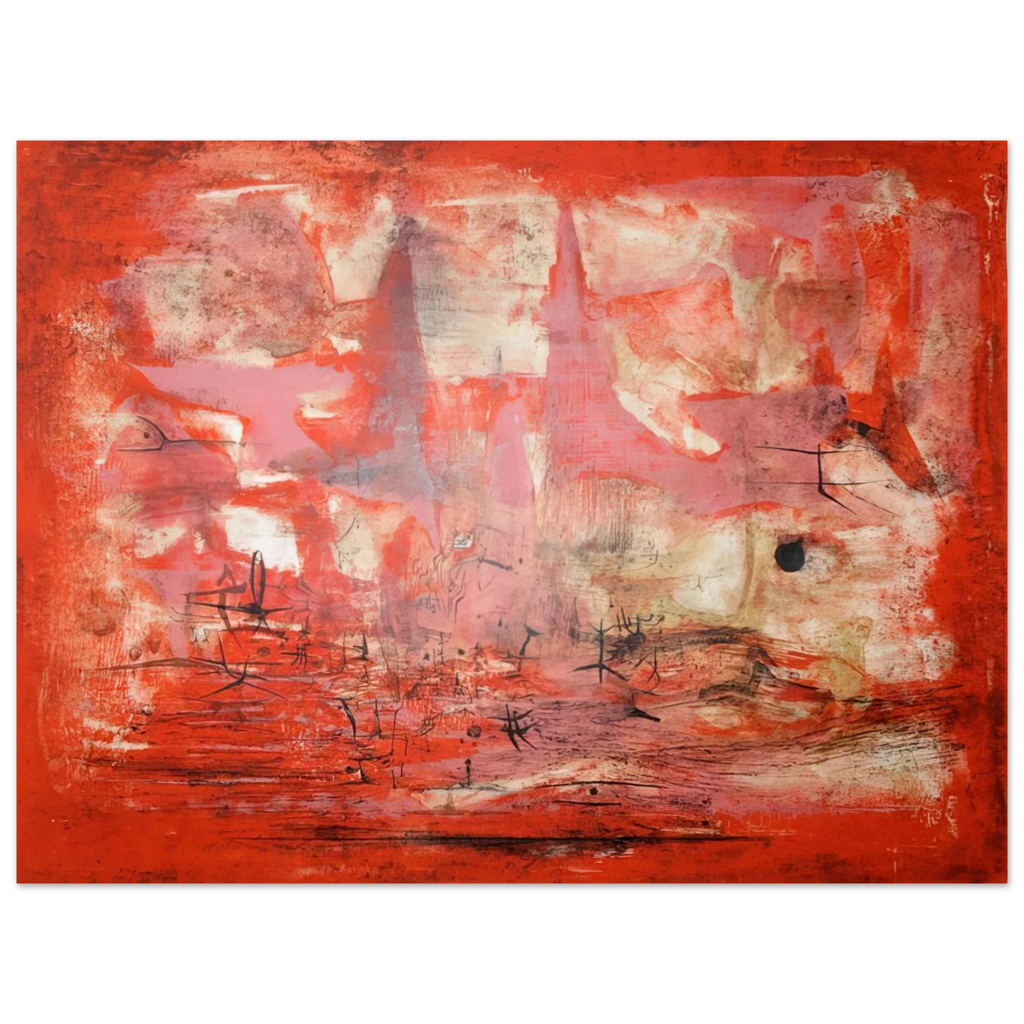 Zao Wou-Ki - EMBRASEMENT 1954 75x100 cm / 30x40inches Fine Art Poster