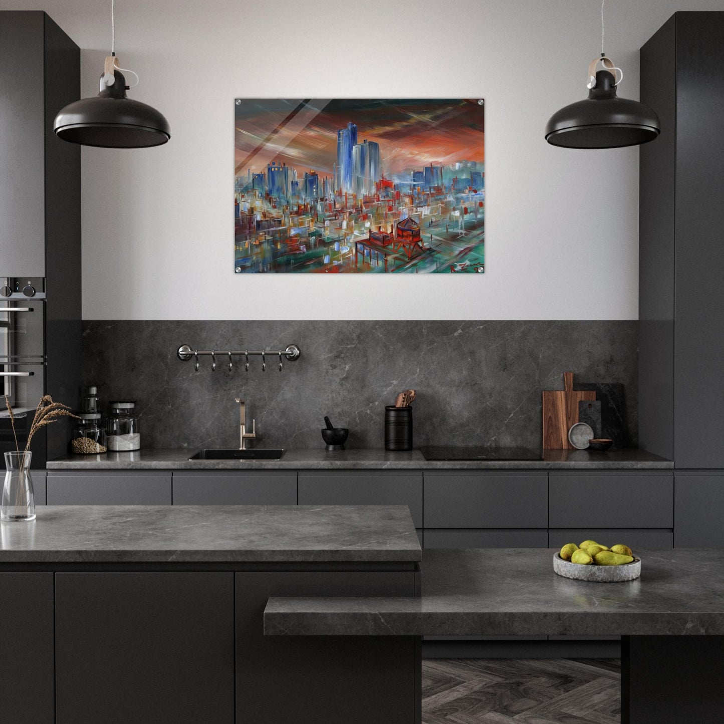 Big City - Konrad Zuse Acrylic Print - 70x100 cm / 28x40″ inches | Konrad Zuse Wall Art | Konrad Zuse Prints