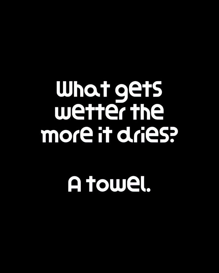 What Gets Wetter the More It Dries? Art Print | RedKalion