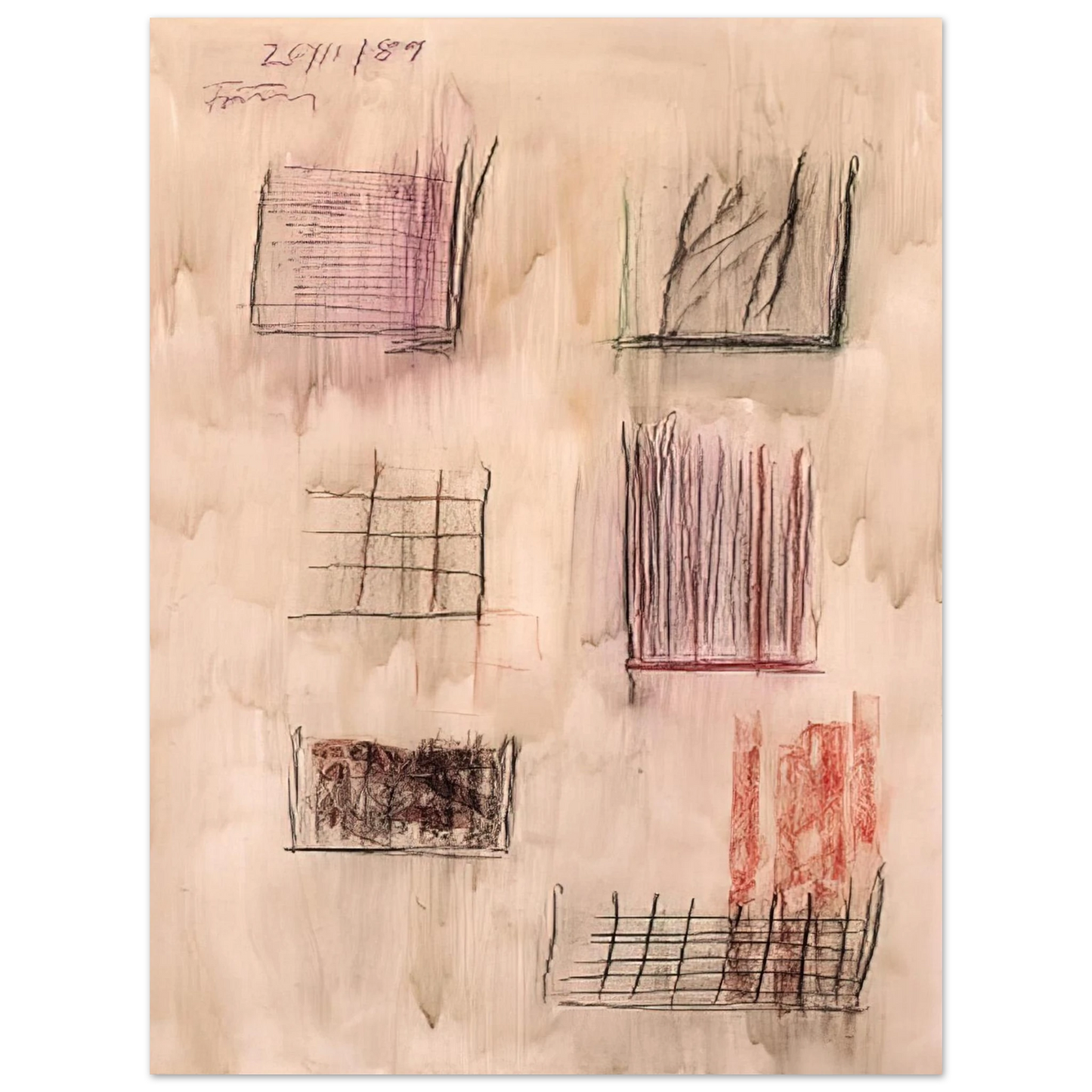 Gunther Forg - Untitled Cansons - 1989 75x100 cm / 30x40inches Fine Art Poster