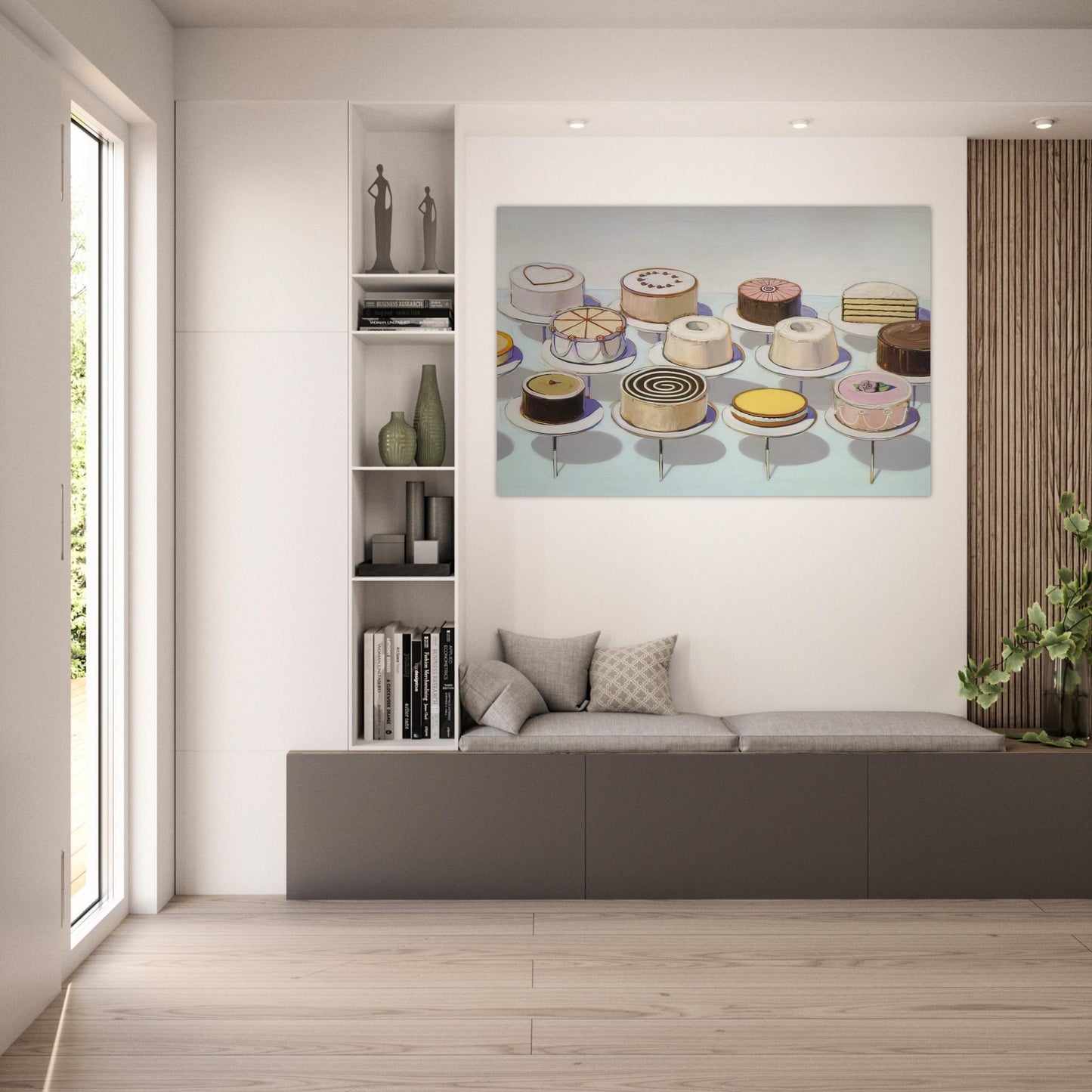 Cakes - 1963 - Wayne Thiebaud Art Prints - 100x150 cm / 40x60″ inches | Wayne Thiebaud Poster | Wayne Thiebaud Prints