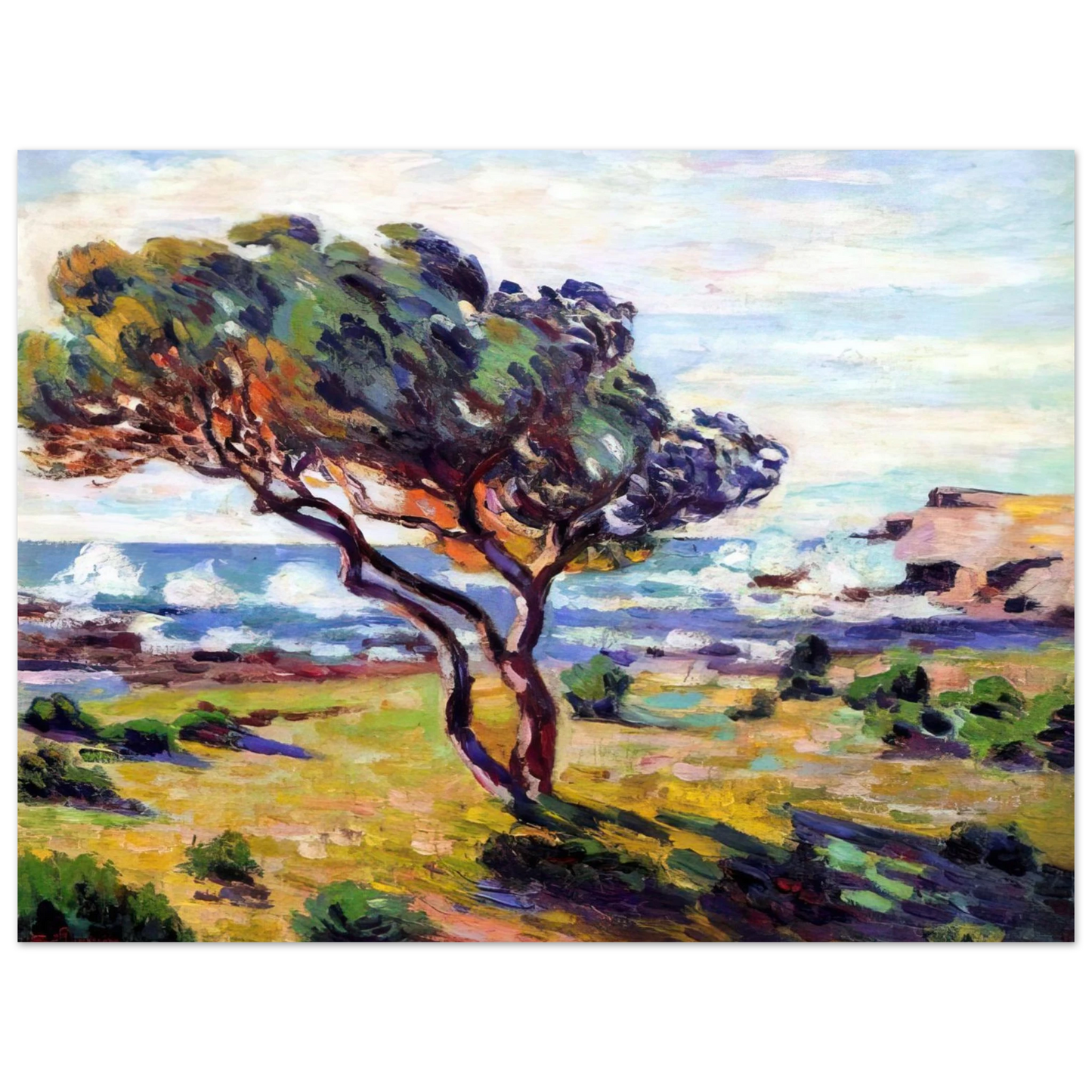 Armand Guillaumin - Rafales de vent, Le Brusc - 1911 75x100 cm / 30x40inches Fine Art Poster