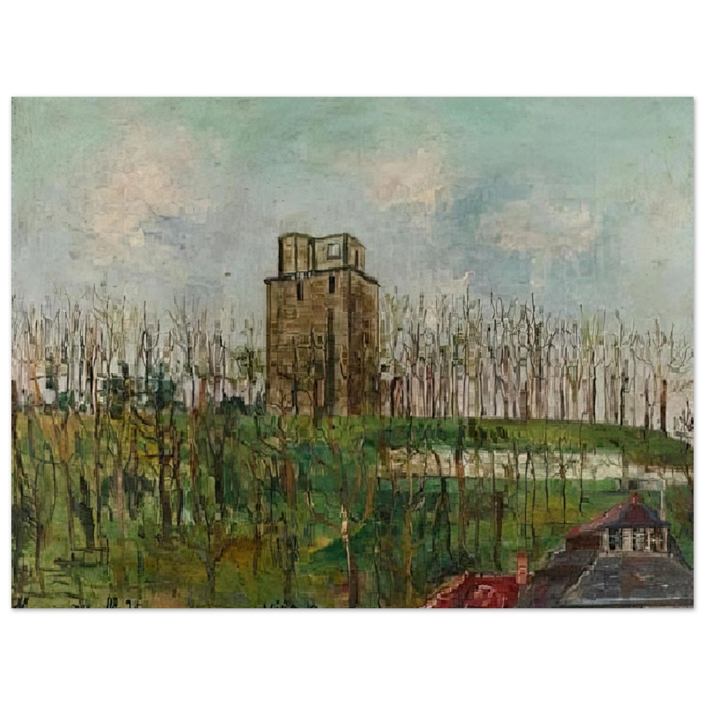 Maurice Utrillo - DONJON STREET 75x100 cm / 30x40inches Fine Art Poster