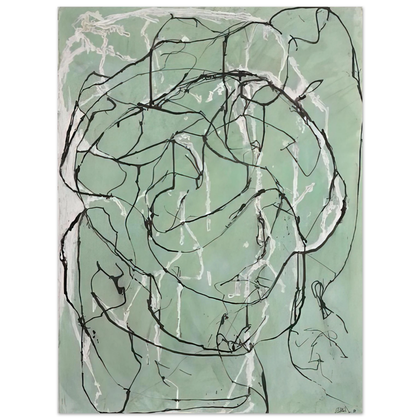 Brice Marden - Post Calligraphic Drawing - 1998 75x100 cm / 30x40inches Fine Art Poster