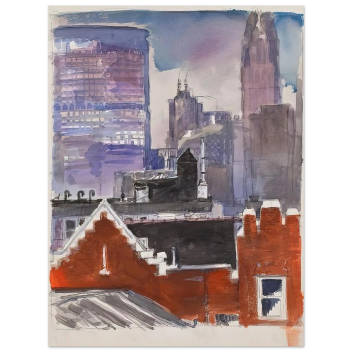 Paul Thek - Untitled cityscape - 1986 75x100 cm / 30x40inches Fine Art Poster