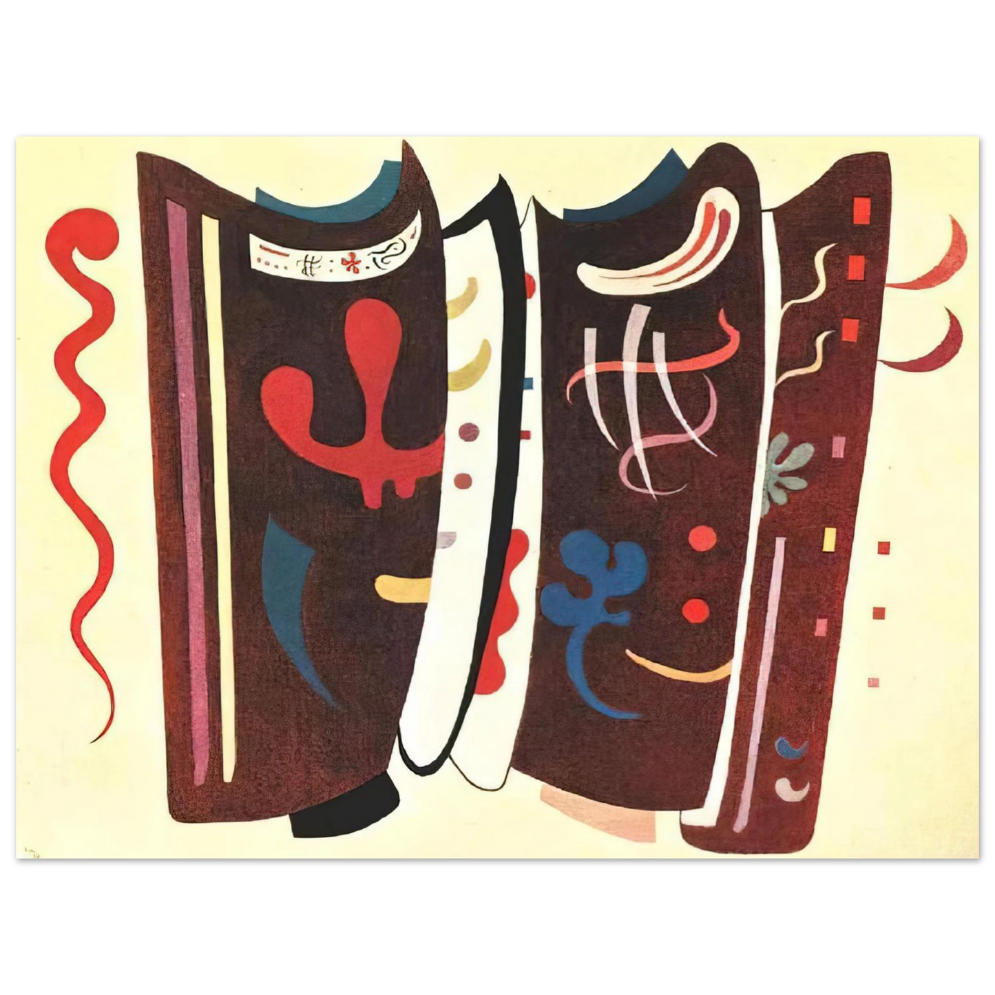 Wassily Kandinsky - BROWN WITH SUPPLEMENT 1935 75x100 cm / 30x40inches Fine Art Poster