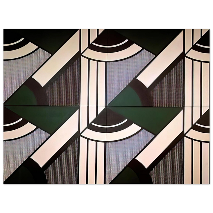 Roy Lichtenstein - MODULAR PAINTING WITH FOUR PANELS 6 1970 75x100 cm / 30x40inches Fine Art Poster