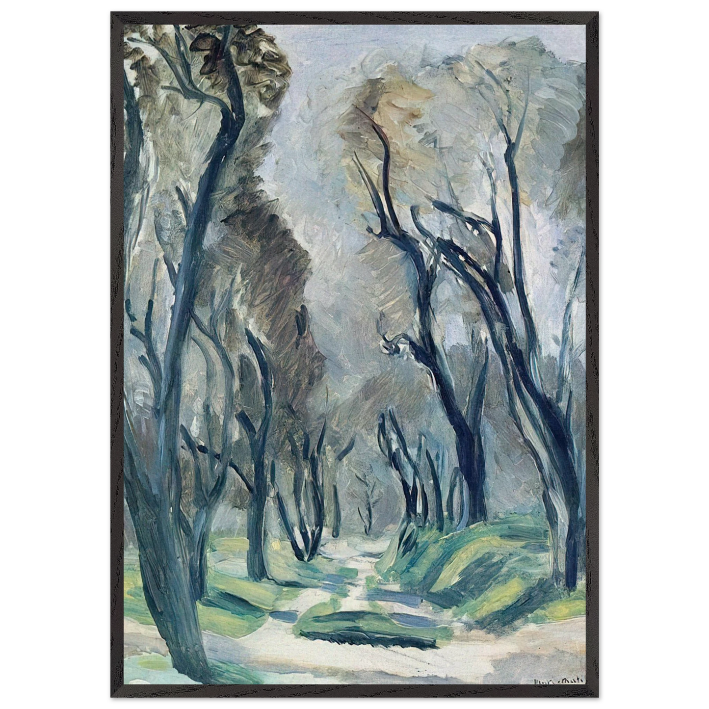 AVENUE OF OLIVE TREES 1952 - Henri Matisse 70x100 cm / 28x40 inches Framed Art Print – Black Wooden Frame