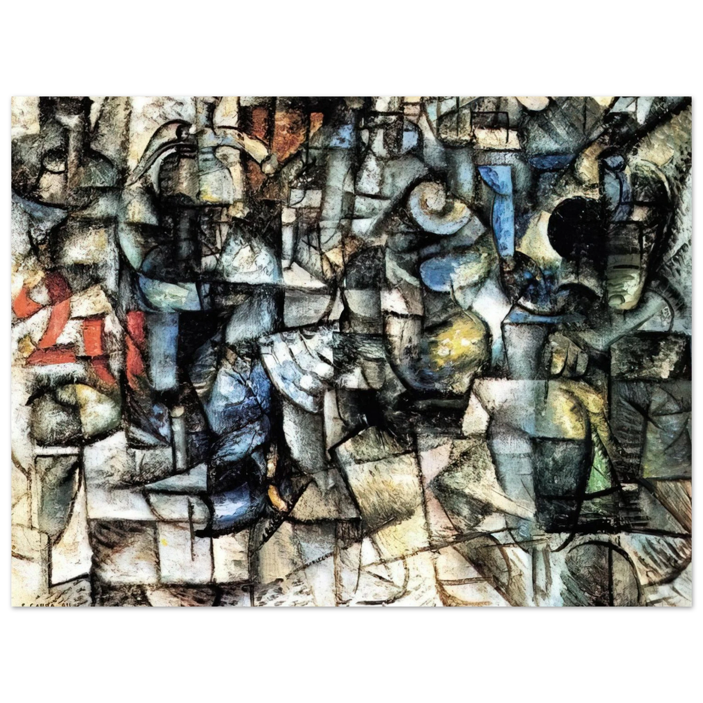 Carlo Carra - RITMI DI OGGETTI 1911 75x100 cm / 30x40inches Fine Art Poster